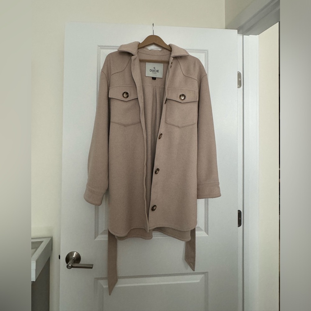 Wool Blend Button-up Jacket